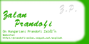 zalan prandofi business card